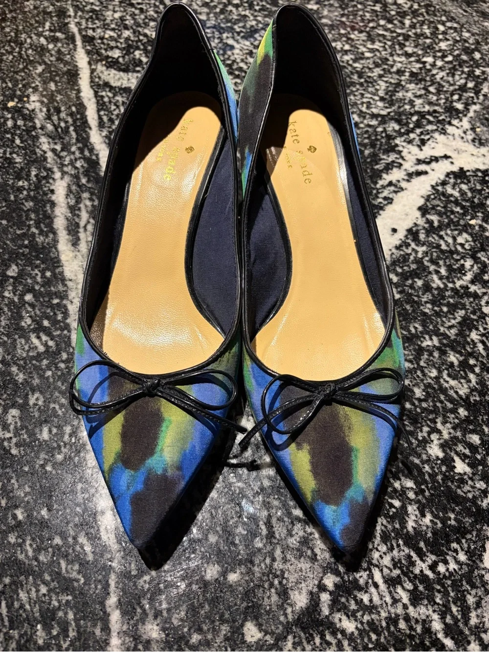 kate spade Blue and Green Pointed Toe heels